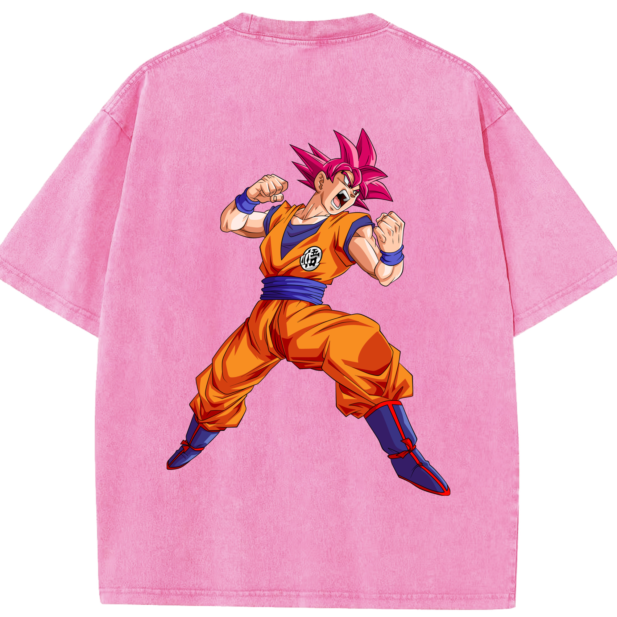 （画像用） ドラゴンボール 孫悟空（そん ごくう）Son Goku カカロット DRAGON BALL Kakarotto 綿100% ヴィンテージ風 半袖Tシャツ（背面プリント）